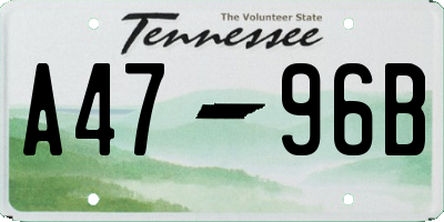 TN license plate A4796B