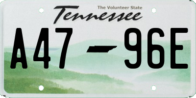 TN license plate A4796E