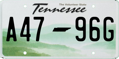 TN license plate A4796G