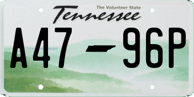 TN license plate A4796P