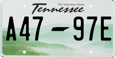 TN license plate A4797E