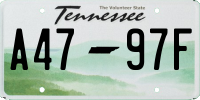 TN license plate A4797F