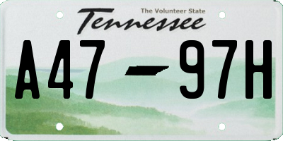 TN license plate A4797H