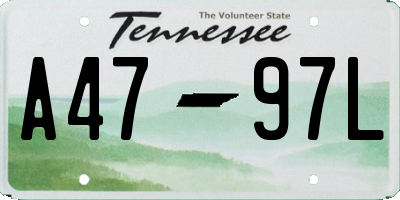 TN license plate A4797L