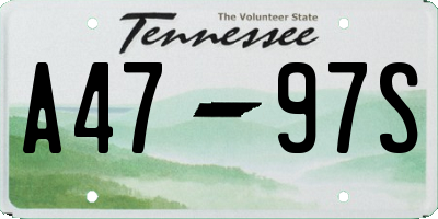 TN license plate A4797S