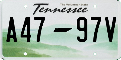TN license plate A4797V