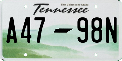 TN license plate A4798N