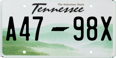 TN license plate A4798X