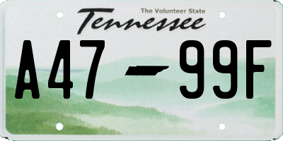 TN license plate A4799F