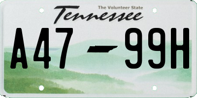 TN license plate A4799H