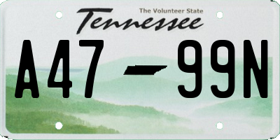 TN license plate A4799N