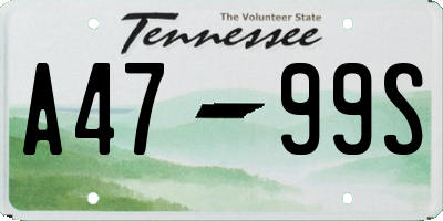 TN license plate A4799S