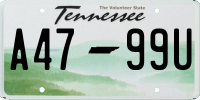 TN license plate A4799U