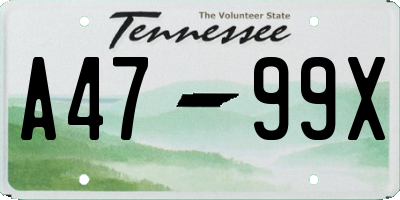 TN license plate A4799X