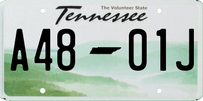 TN license plate A4801J