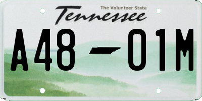 TN license plate A4801M