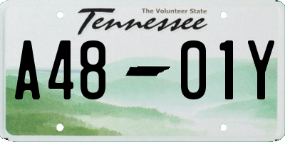 TN license plate A4801Y