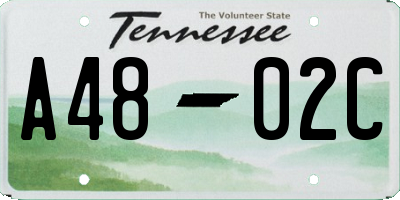 TN license plate A4802C