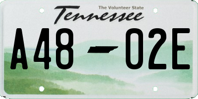 TN license plate A4802E