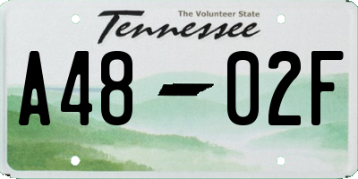 TN license plate A4802F