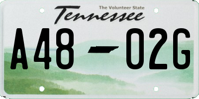 TN license plate A4802G