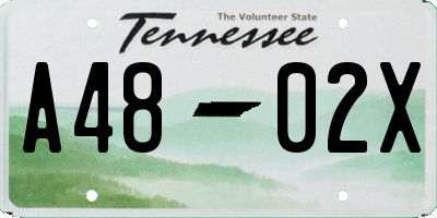 TN license plate A4802X