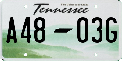 TN license plate A4803G