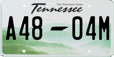 TN license plate A4804M