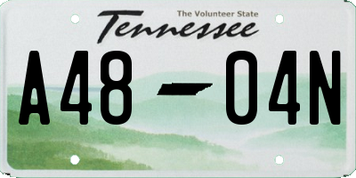 TN license plate A4804N