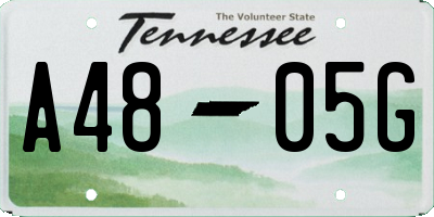 TN license plate A4805G