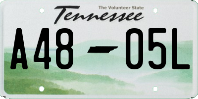 TN license plate A4805L