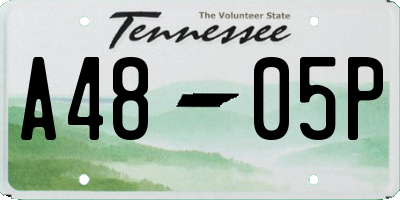 TN license plate A4805P