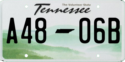 TN license plate A4806B