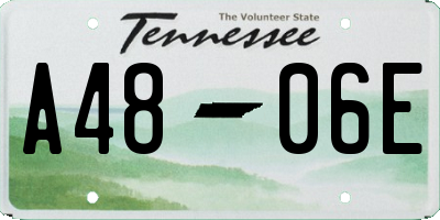 TN license plate A4806E