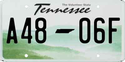 TN license plate A4806F