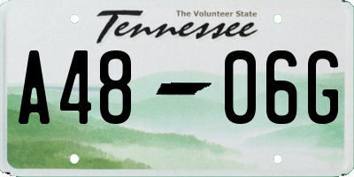 TN license plate A4806G