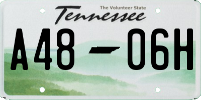 TN license plate A4806H