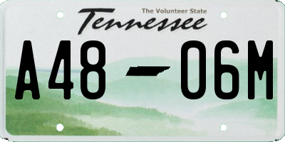 TN license plate A4806M
