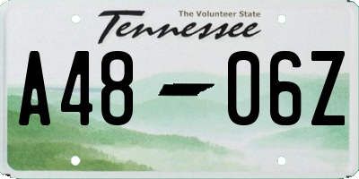 TN license plate A4806Z