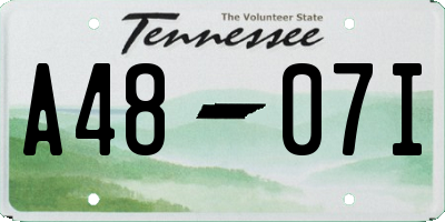 TN license plate A4807I