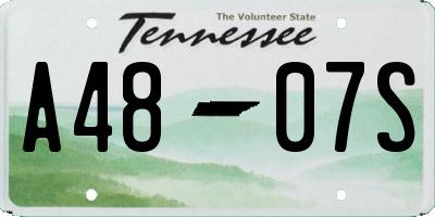 TN license plate A4807S