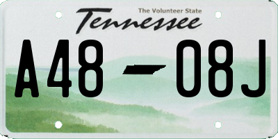 TN license plate A4808J
