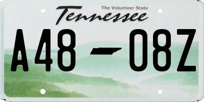 TN license plate A4808Z