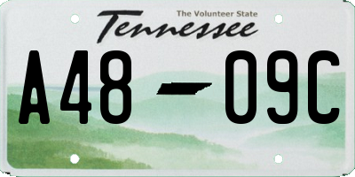 TN license plate A4809C