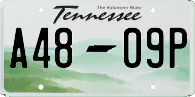 TN license plate A4809P