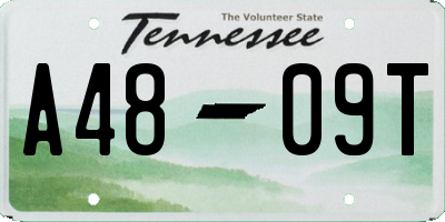 TN license plate A4809T