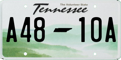 TN license plate A4810A