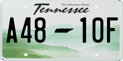 TN license plate A4810F