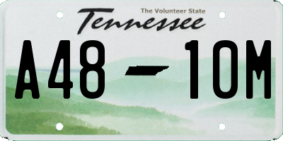 TN license plate A4810M