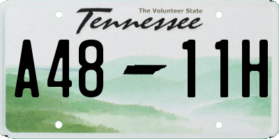 TN license plate A4811H